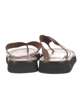 The Row Ginza Leather Flip Flops