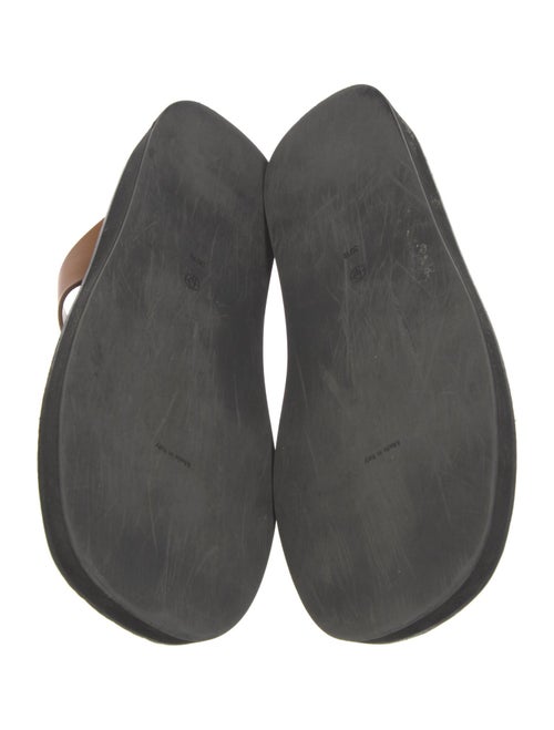 The Row Ginza Leather Flip Flops