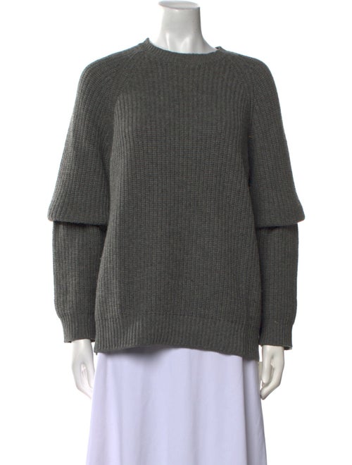 The Row Ribbed Crewneck Pullover Cashmere Sweater