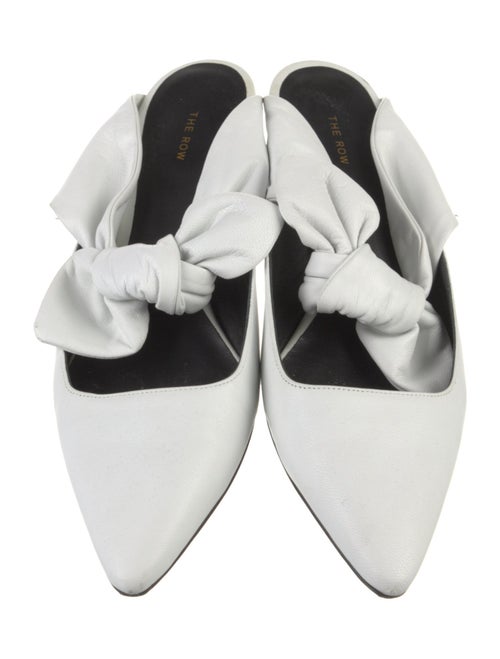 The Row Leather Bow Accents Mules