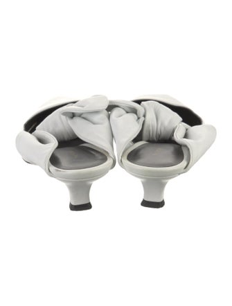 The Row Leather Bow Accents Mules