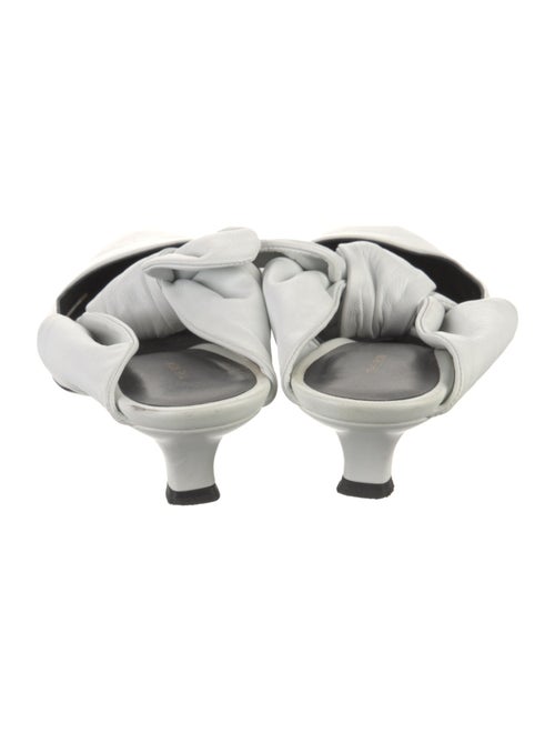 The Row Leather Bow Accents Mules