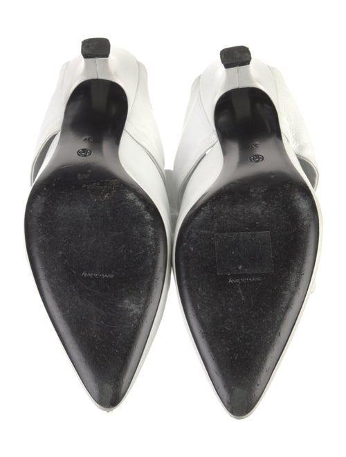 The Row Leather Bow Accents Mules