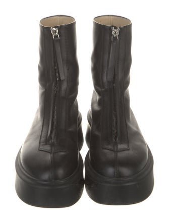 The Row Zipped 1 Leather Combat Boots