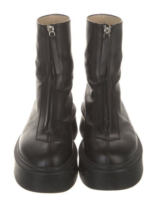 The Row Zipped 1 Leather Combat Boots