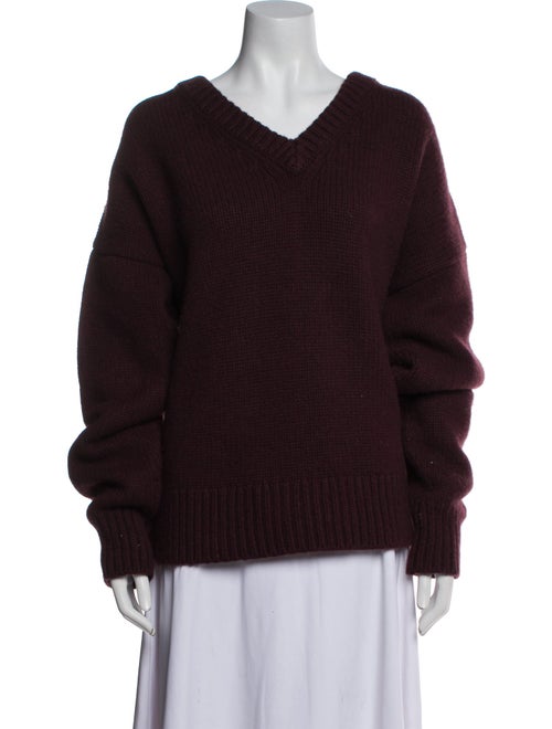 The Row Merino Wool V-Neck Sweater