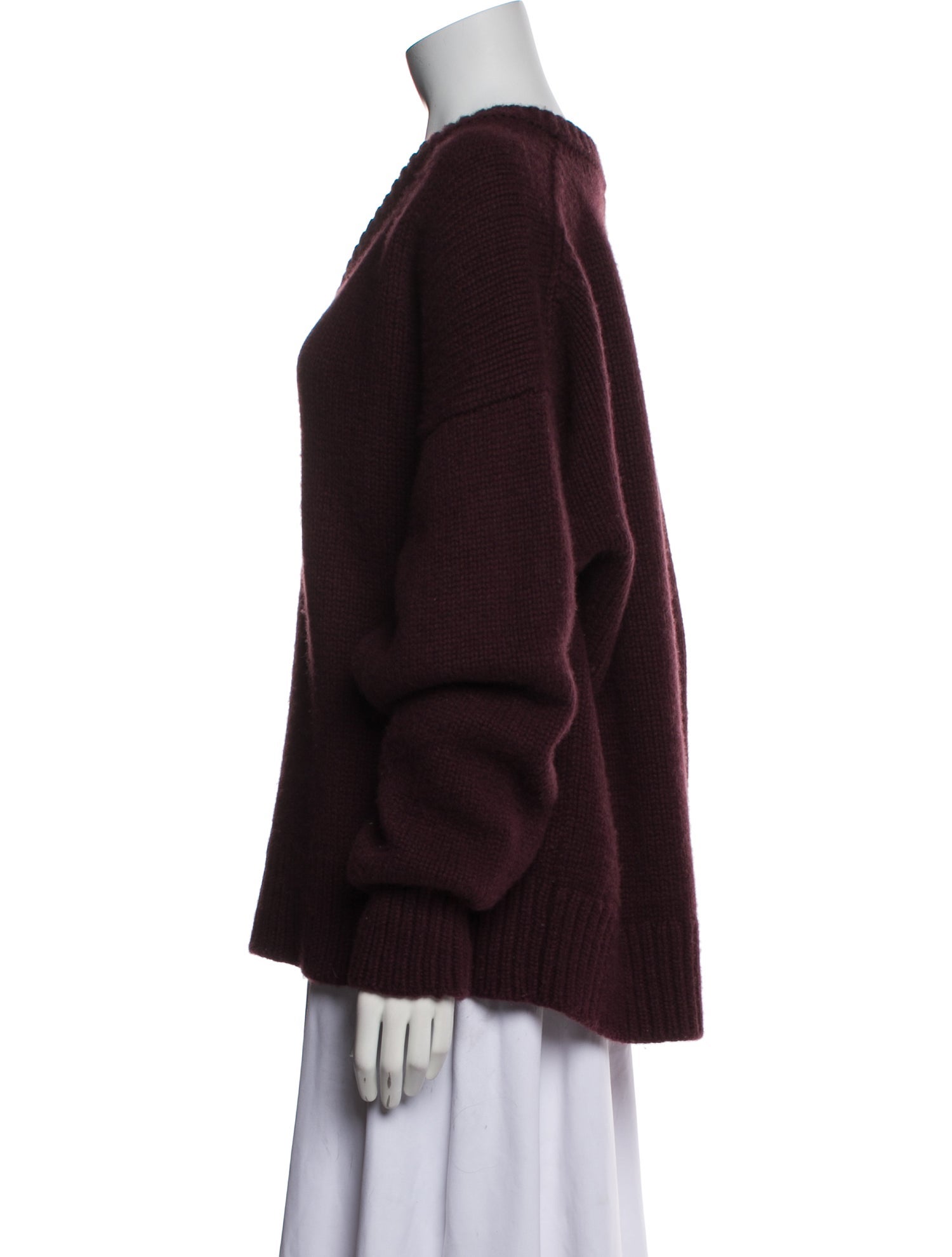 The Row Merino Wool V-Neck Sweater