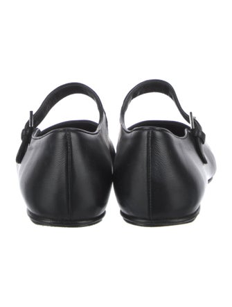 The Row Ava Leather Mary Jane Flats