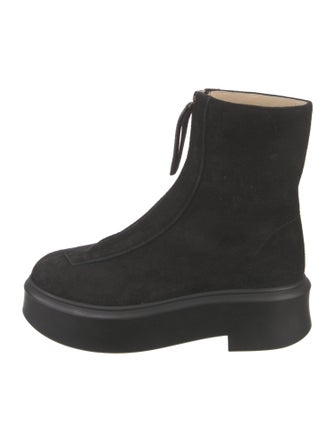 The Row Suede Combat Boots