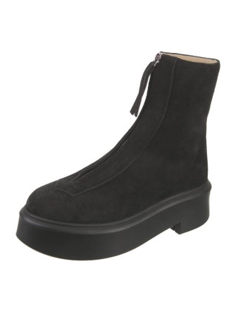 The Row Suede Combat Boots