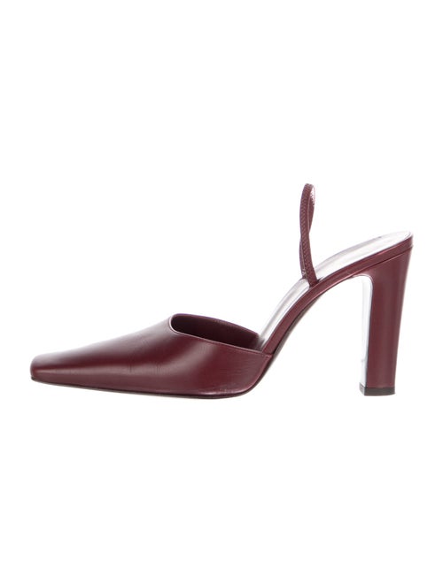 The Row Leather Slingback Pumps