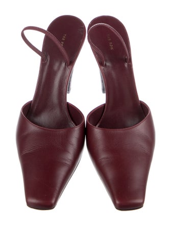 The Row Leather Slingback Pumps