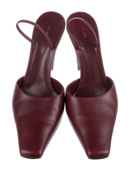 The Row Leather Slingback Pumps