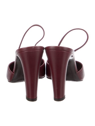 The Row Leather Slingback Pumps