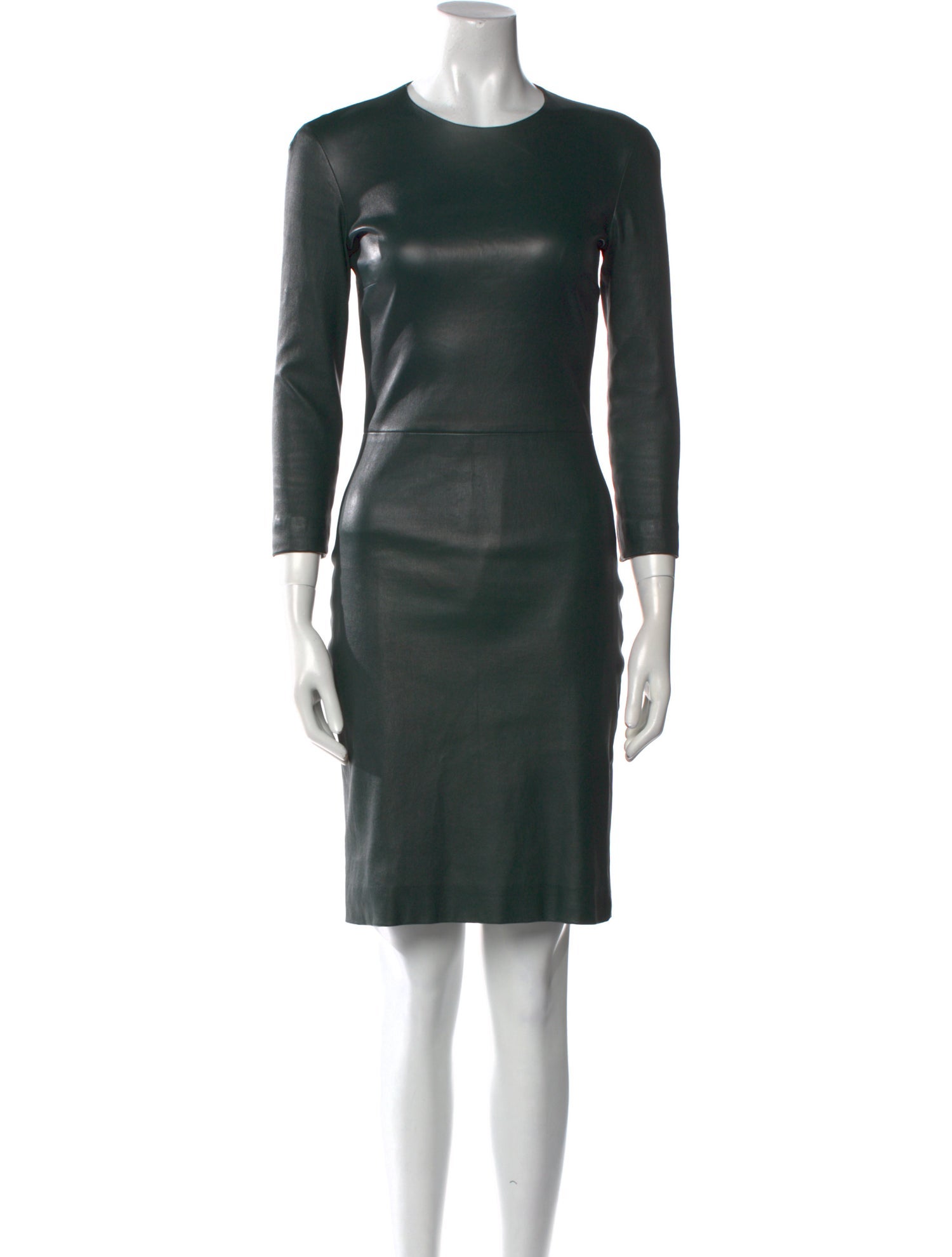 The Row Leather Knee-Length Dress