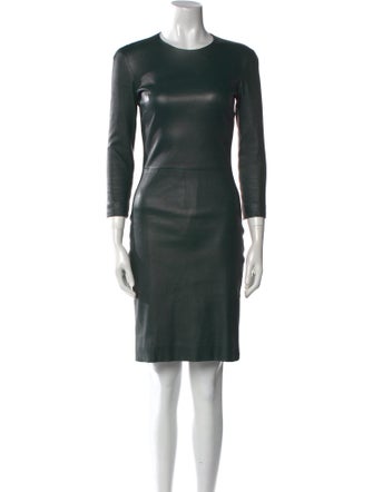 The Row Leather Knee-Length Dress