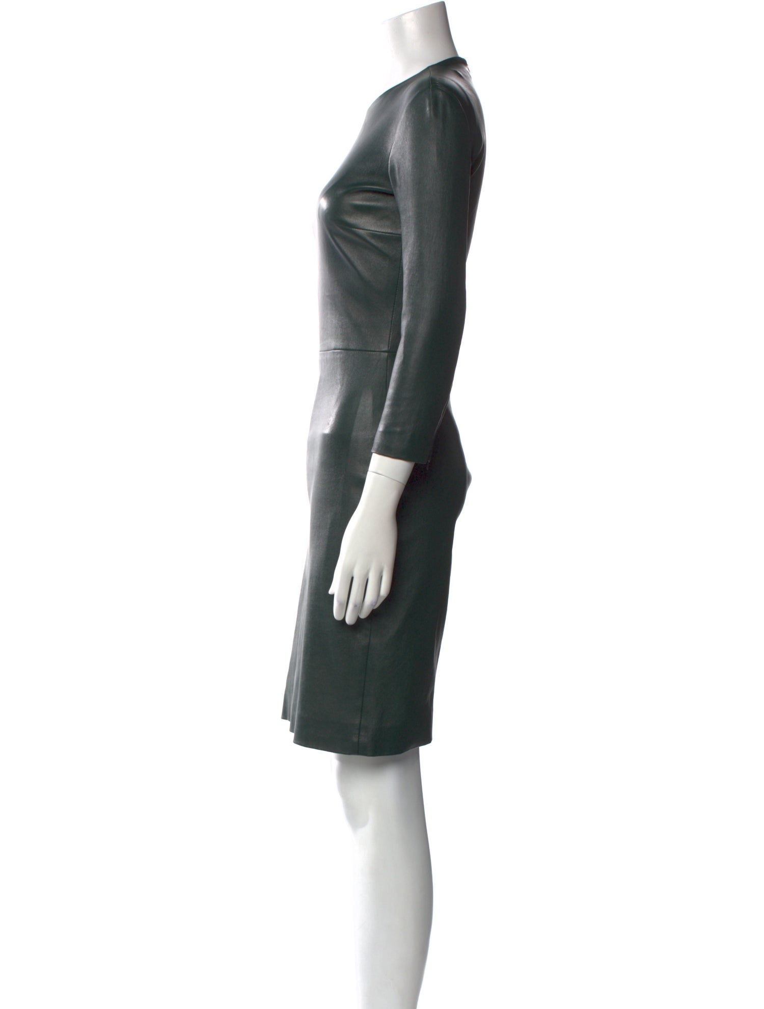 The Row Leather Knee-Length Dress