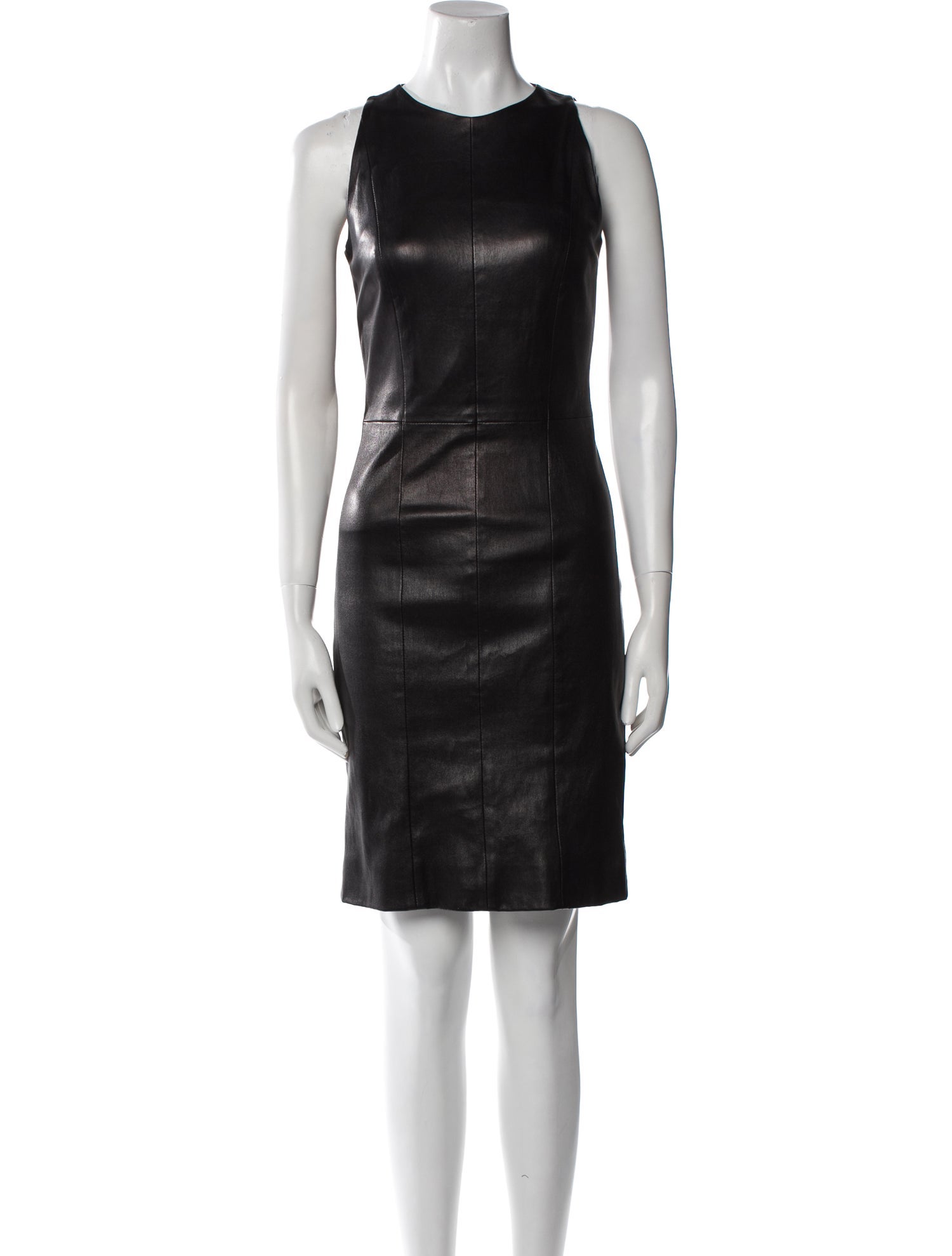 The Row Leather Knee-Length Dress