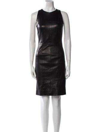 The Row Leather Knee-Length Dress