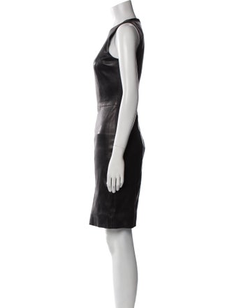 The Row Leather Knee-Length Dress