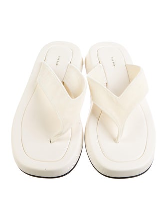 The Row Ginza Velvet Flip Flops