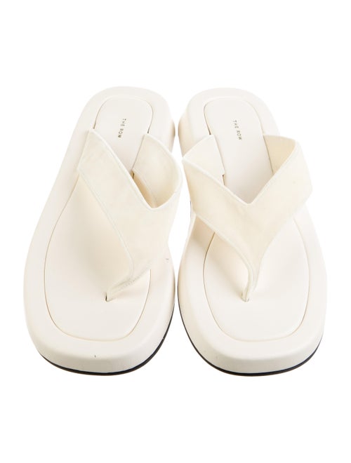 The Row Ginza Velvet Flip Flops