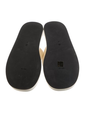 The Row Ginza Velvet Flip Flops
