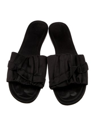 The Row Ellen Satin Slides
