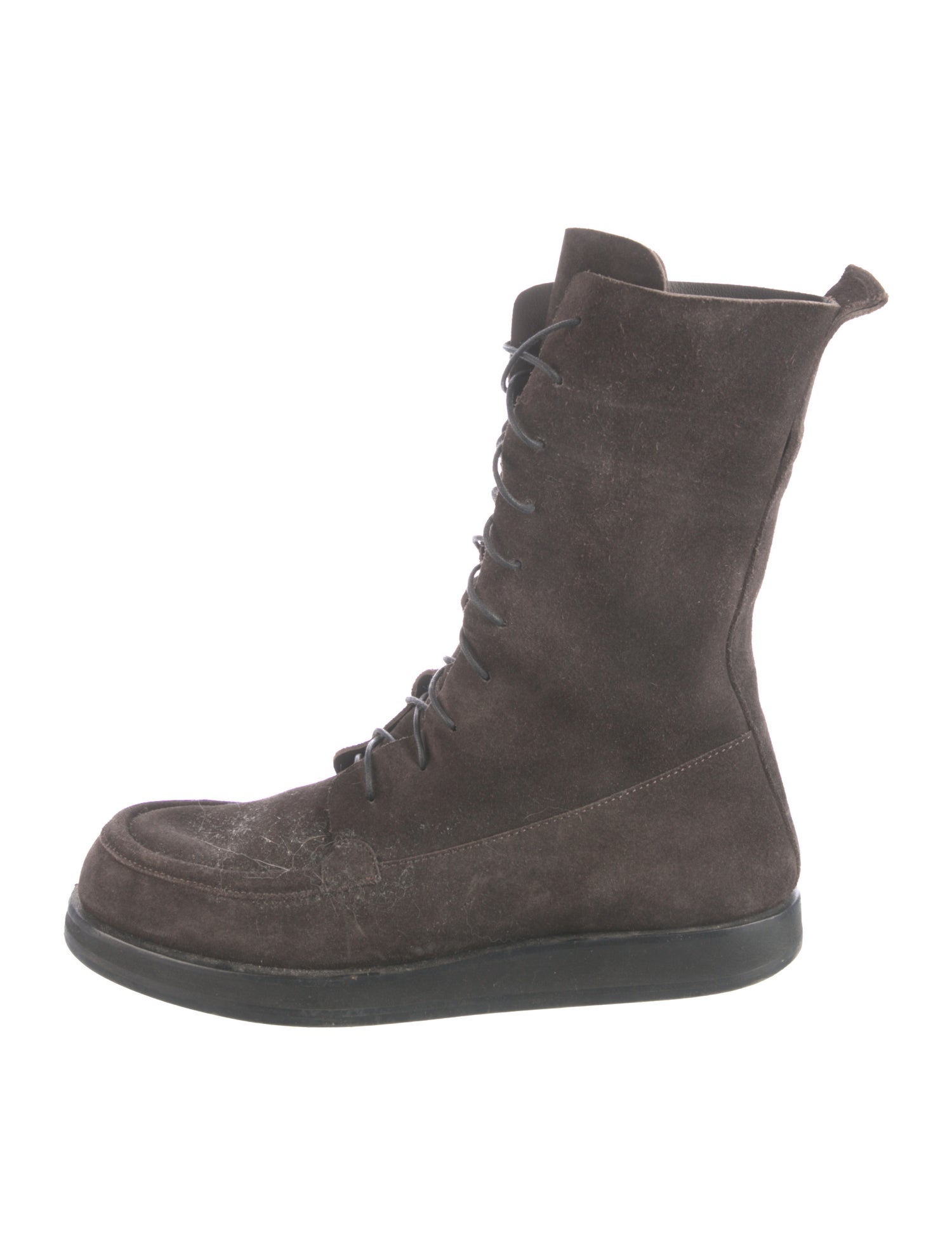 The Row Patty Suede Combat Boots