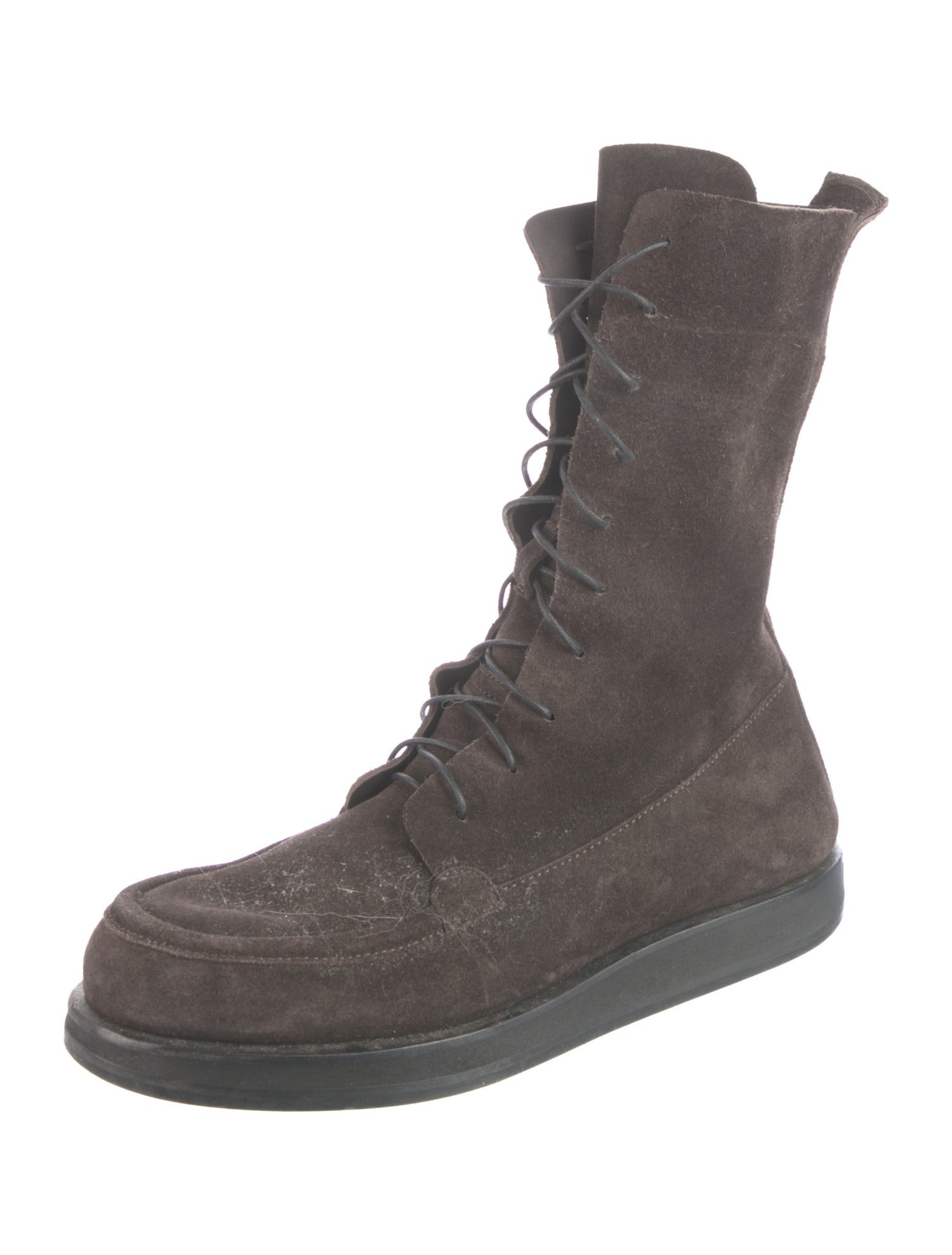The Row Patty Suede Combat Boots