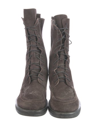 The Row Patty Suede Combat Boots