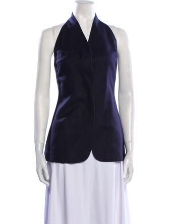 The Row Silk Halterneck Top