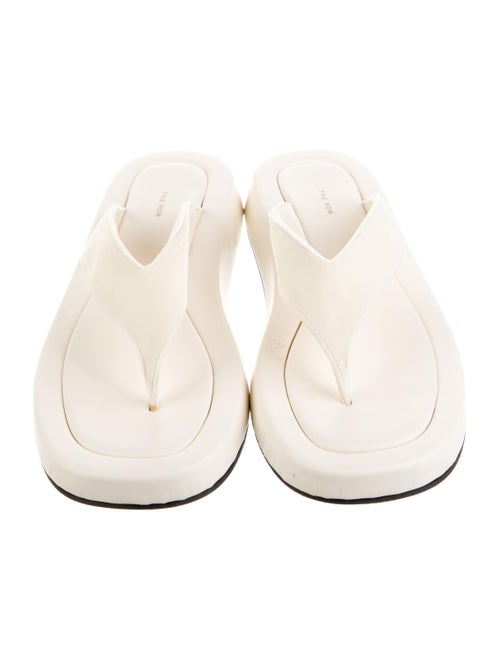 The Row Ginza Velvet Flip Flops