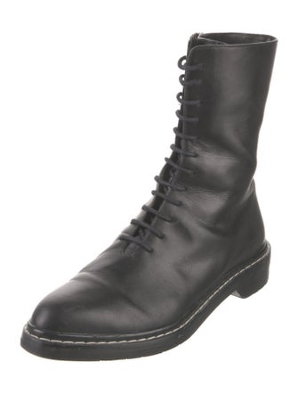 The Row Fara Leather Combat Boots