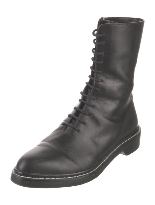 The Row Fara Leather Combat Boots