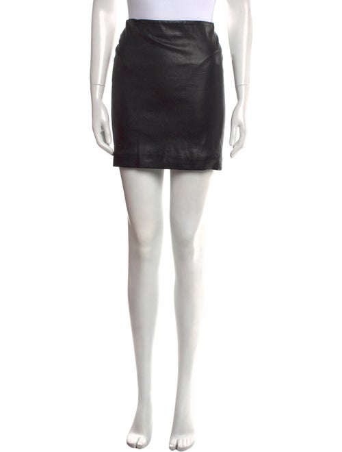 The Row Leather Mini Skirt