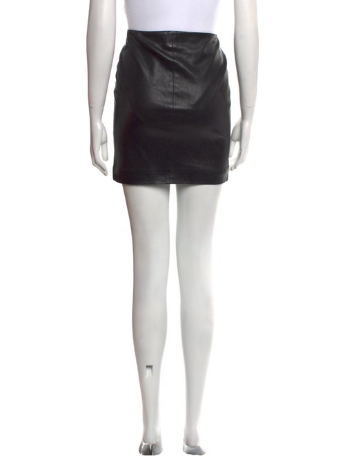 The Row Leather Mini Skirt