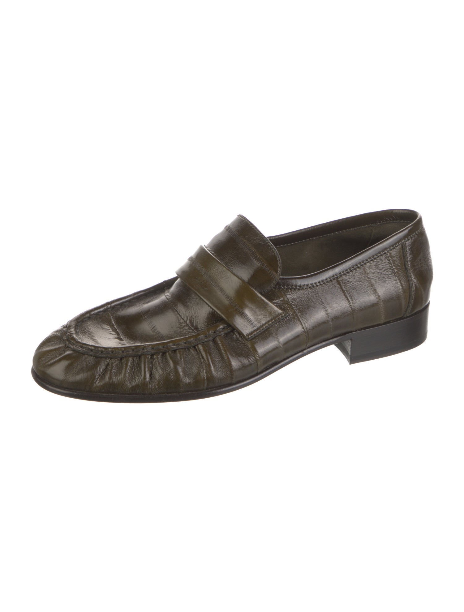The Row Soft Eel Skin Loafers
