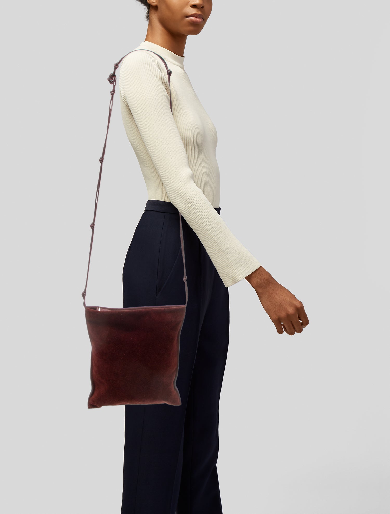 The Row Suede Messenger Bag Vintage