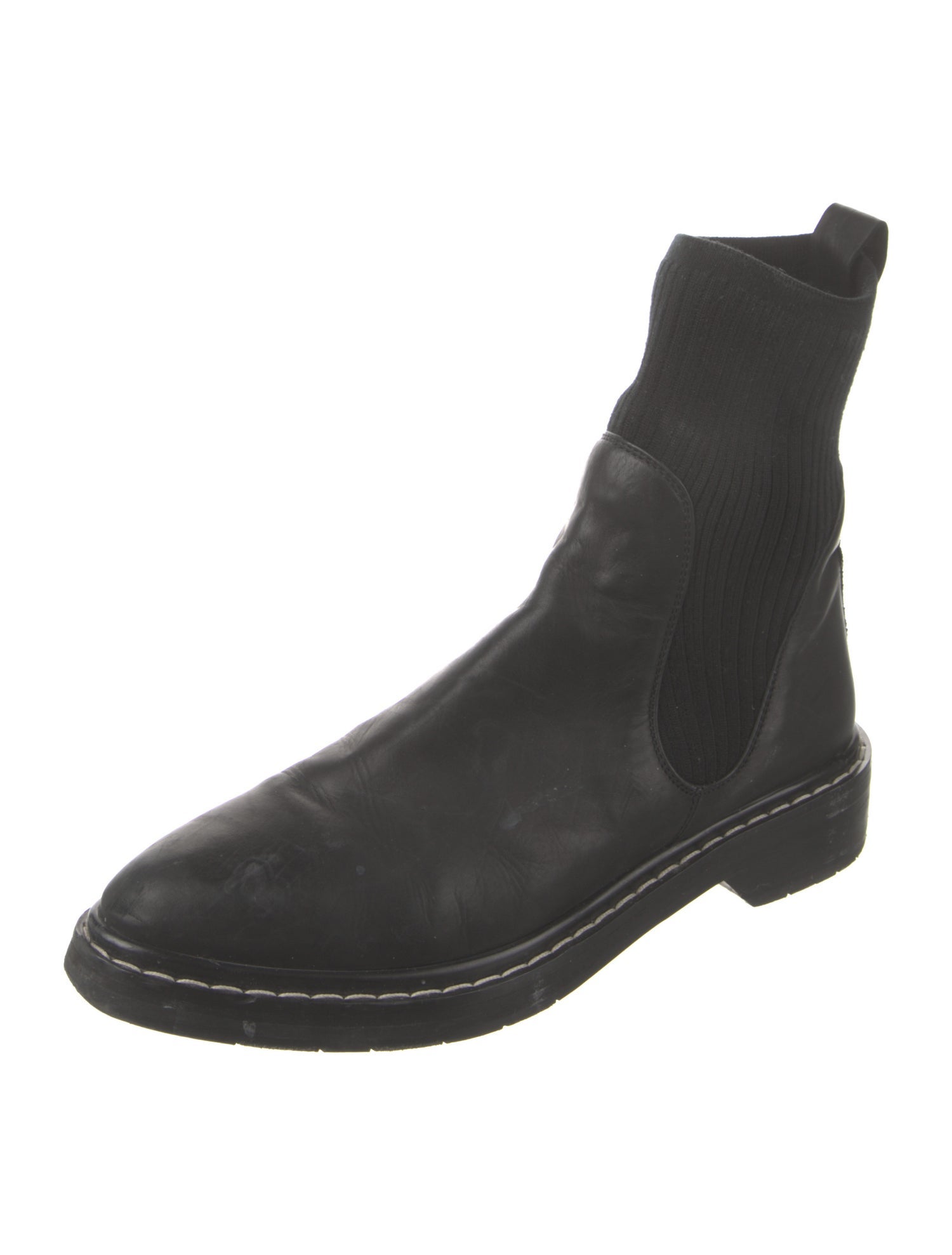 The Row Fara Leather Chelsea Boots