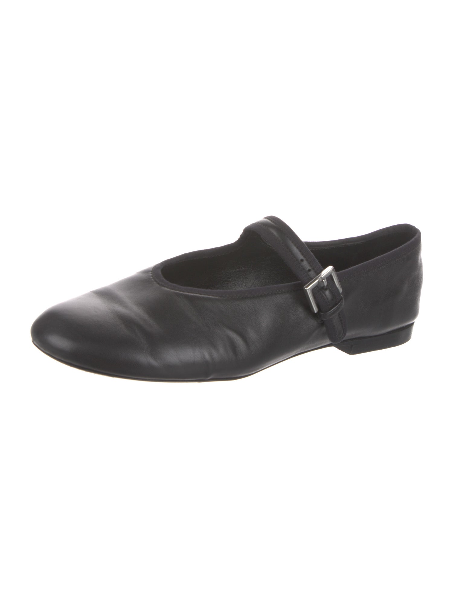 The Row Boheme Leather Mary Jane Flats