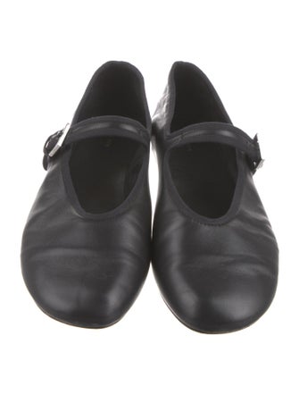 The Row Boheme Leather Mary Jane Flats