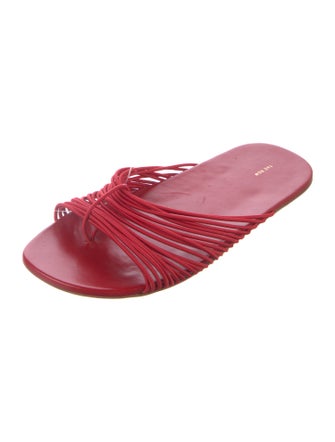 The Row Leather Slides