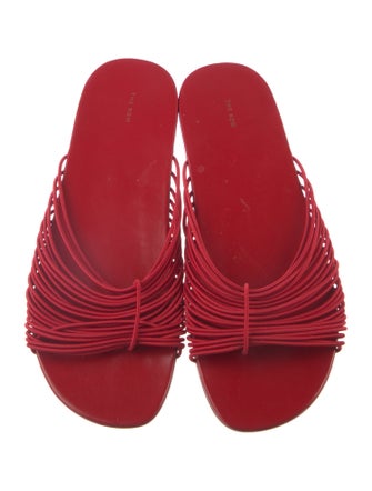 The Row Leather Slides