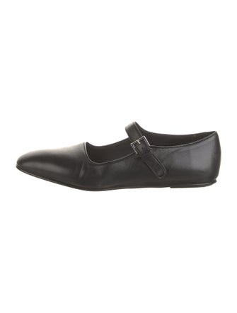 The Row Ava Leather Mary Jane Flats