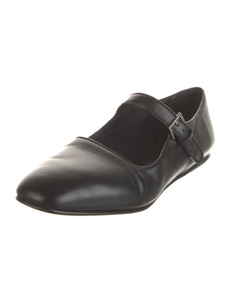 The Row Ava Leather Mary Jane Flats