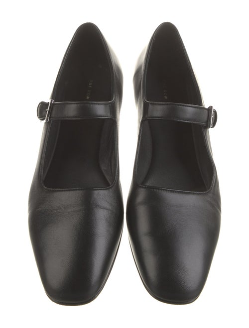 The Row Ava Leather Mary Jane Flats