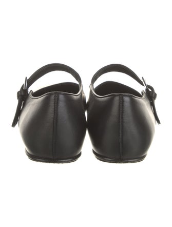 The Row Ava Leather Mary Jane Flats