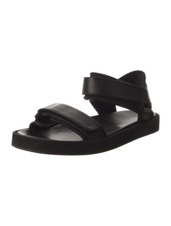 The Row Hook-and-Loop Leather Sandals