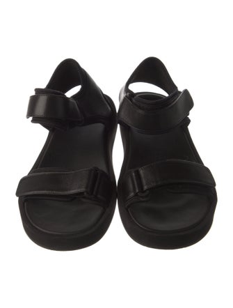 The Row Hook-and-Loop Leather Sandals